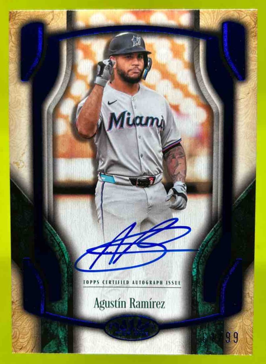 Card image for Agustin Ramirez 2026 Topps Tier One Break Out Auto Blue Foil /99