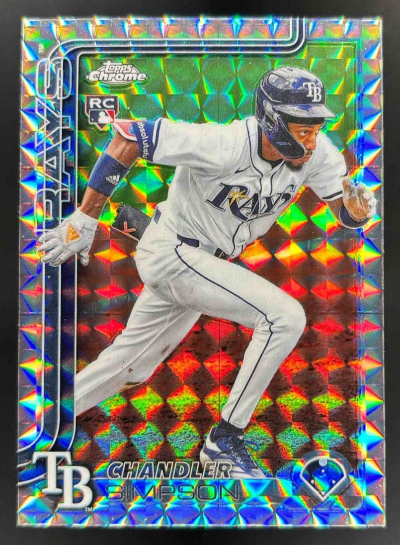 Card image for 2025 Topps Chrome Update Chandler Simpson Geometric Refractor #USC179 RC Rays