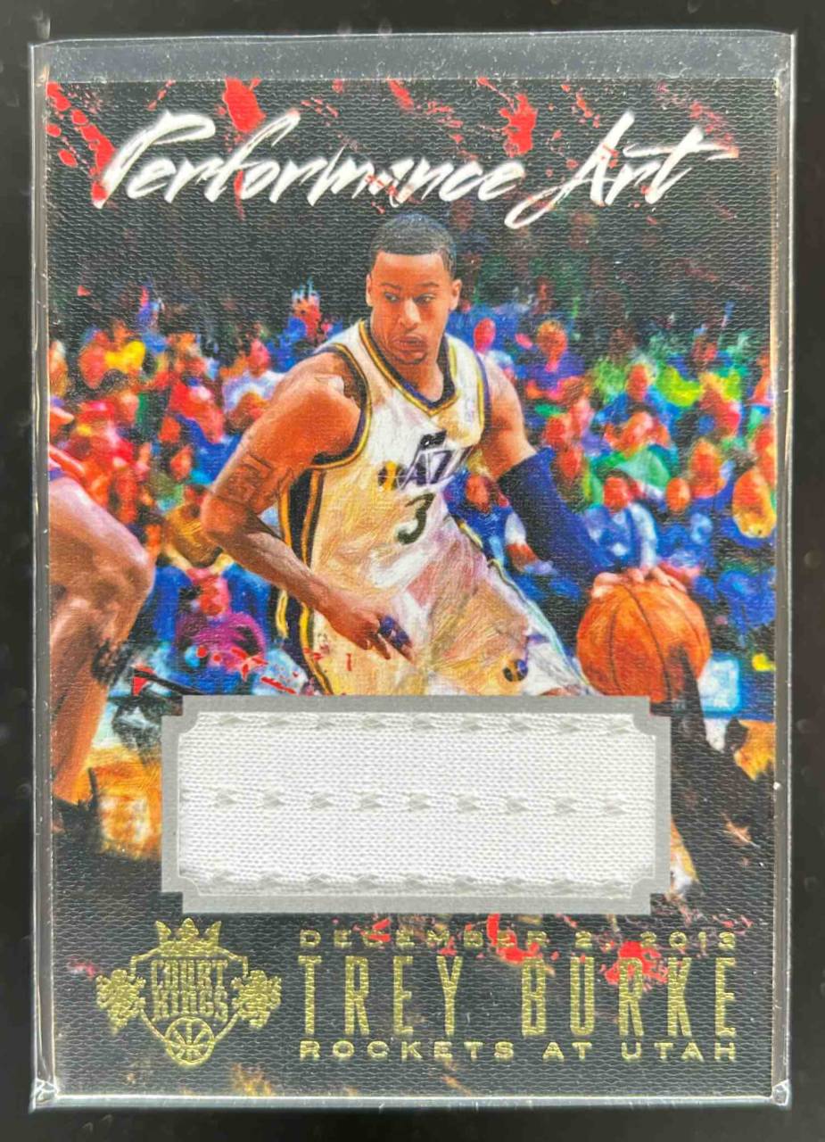 Card image for 2014-15 PANINI COURT KINGS TREY BURKE PERFORMANCE ART JERSEYS /249 #26 UTAH JAZZ