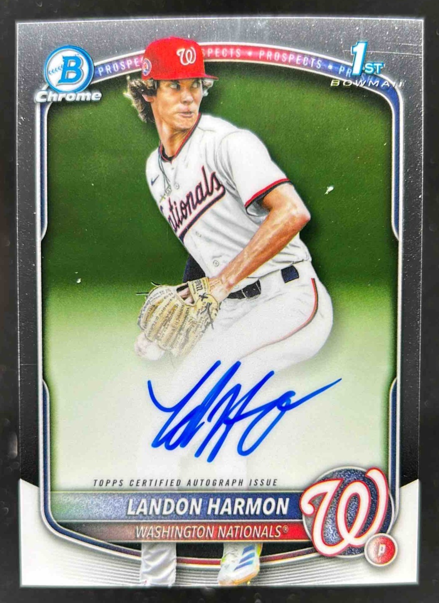 Card image for Landon Harmon 2025 Bowman Draft Chrome Prospect Auto