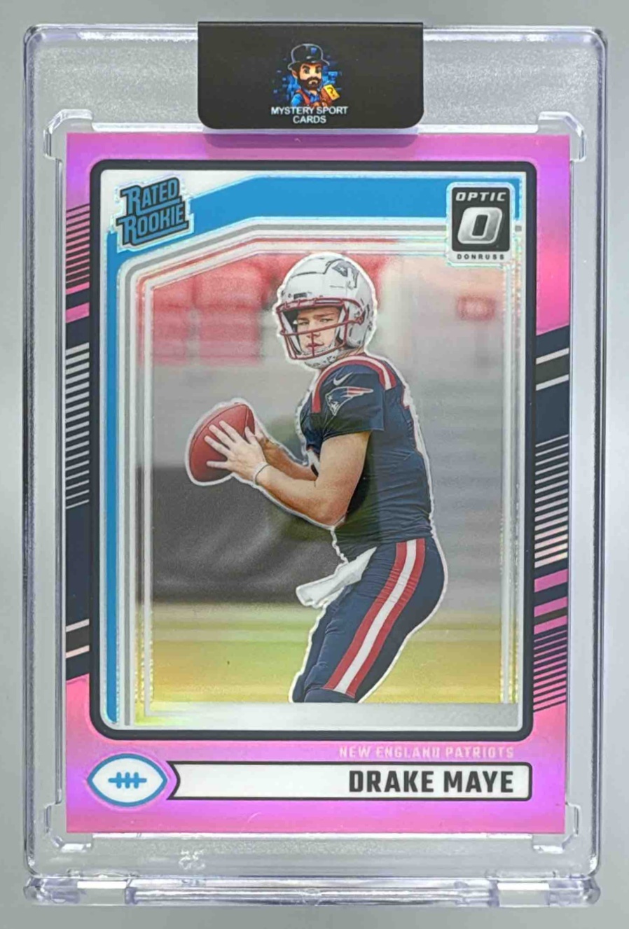 Card image for 2024 Panini Donruss Drake Maye #379 RC Rated Rookie Patriots