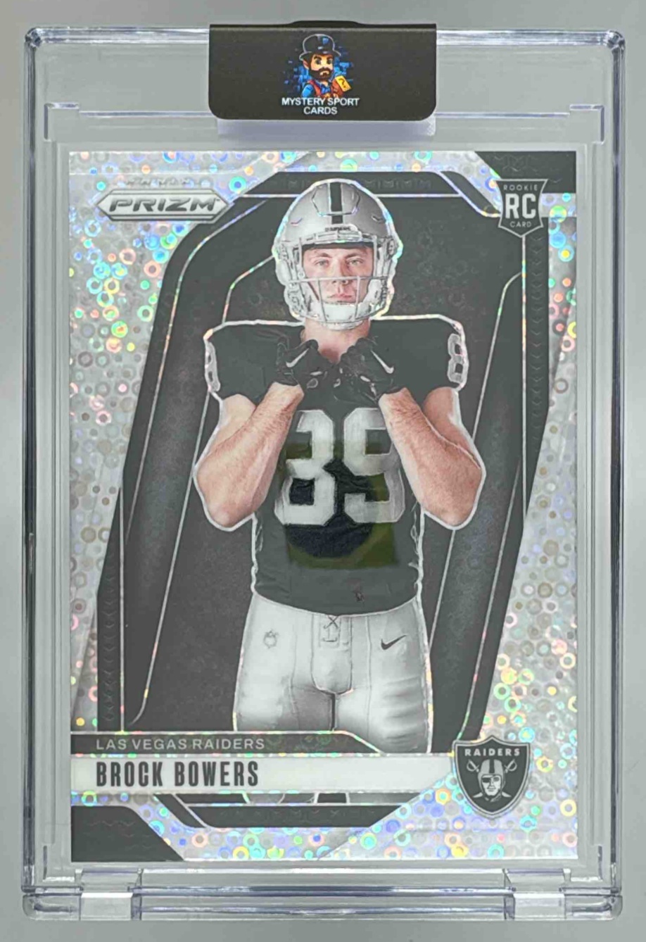 Card image for 2024 Panini Prizm Brock Bowers Rookie Variations #9 RC VAR Raiders