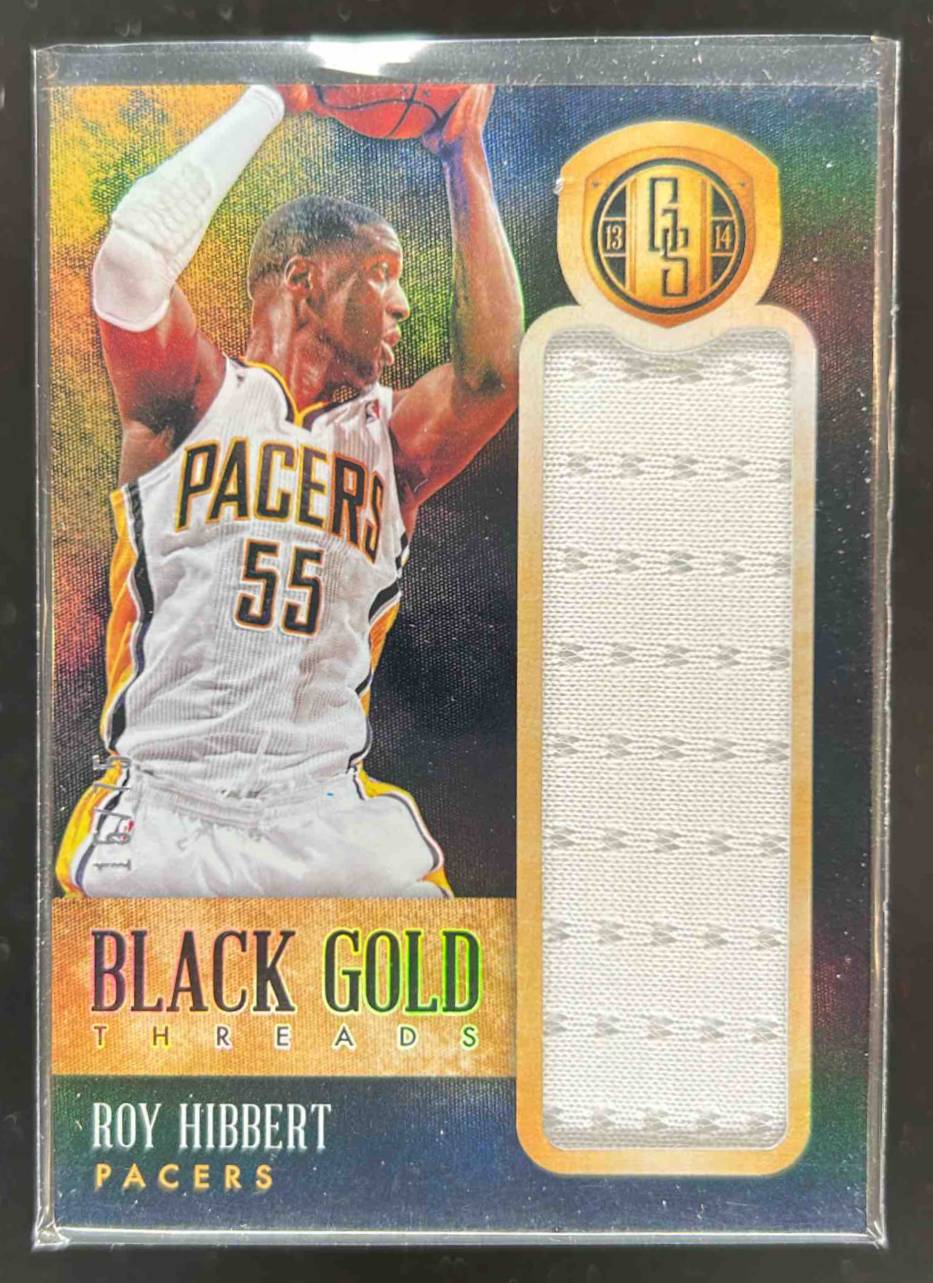 Card image for 2013-14 PANINI GOLD STANDARD ROY HIBBERT BLACK THREADS /75 #32 INDIANA PACERS
