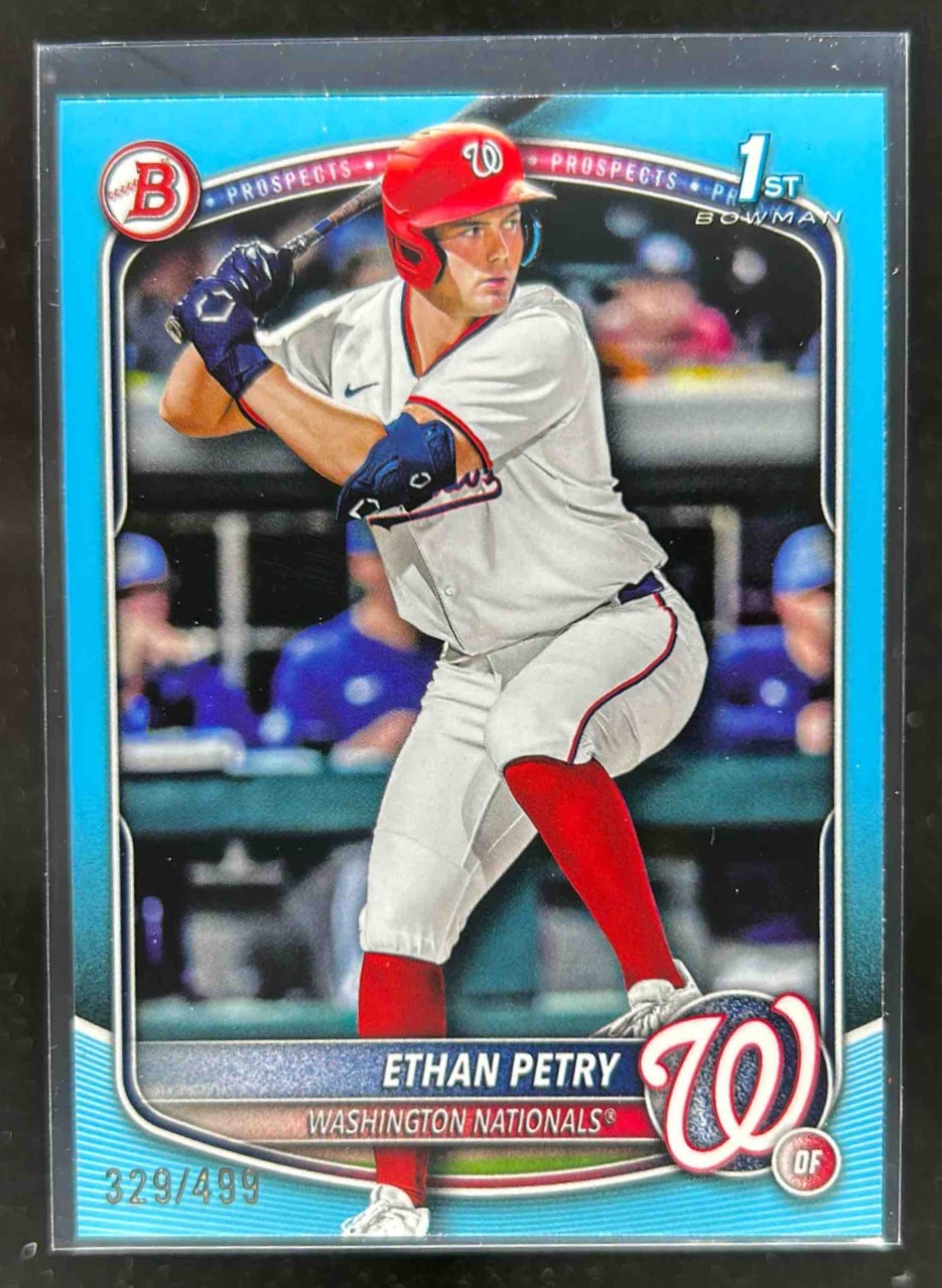 Card image for Ethan Petry 2025 Bowman Draft Sky Blue Border /499