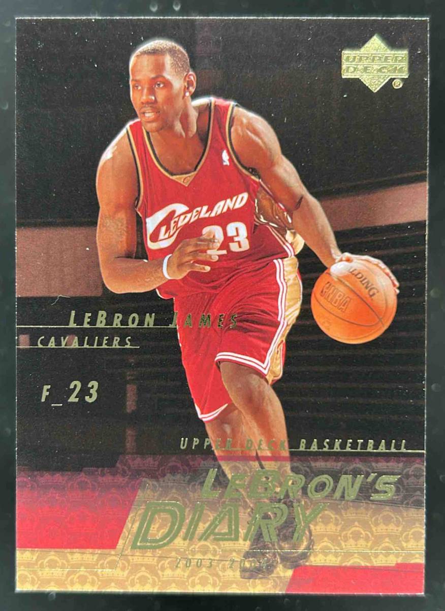 Card image for 2003-04 UPPER DECK LEBRON JAMES LEBRON'S DIARY #LJ14 RC CLEVELAND CAVALIERS