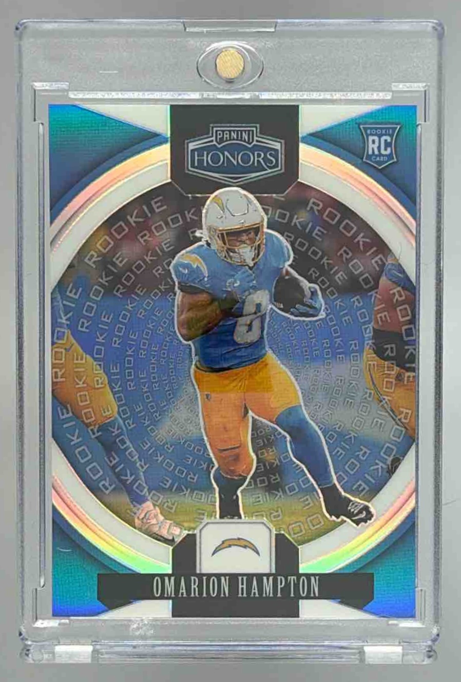 Card image for 2025 Panini Honors Omarion Hampton Rookies /99 #47 RC Chargers