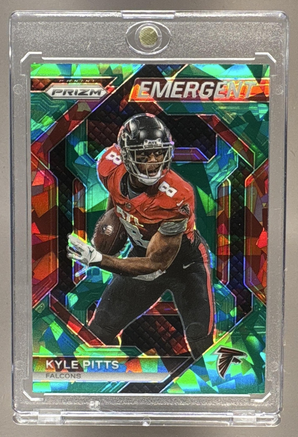 2023 PANINI PRIZM KYLE PITTS #H-13 EMERGENT PRIZMS GREEN ICE FALCONS