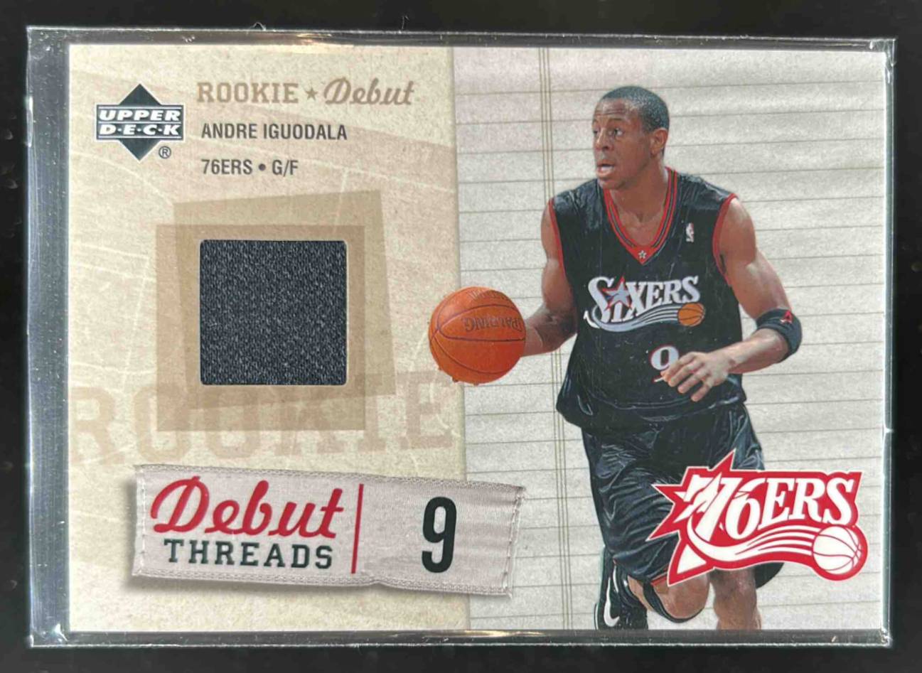 Card image for 2005-06 UPPER DECK ROOKIE DEBUT ANDRE IGUODALA THREADS #DT-IG PHILADELPHIA 76ERS