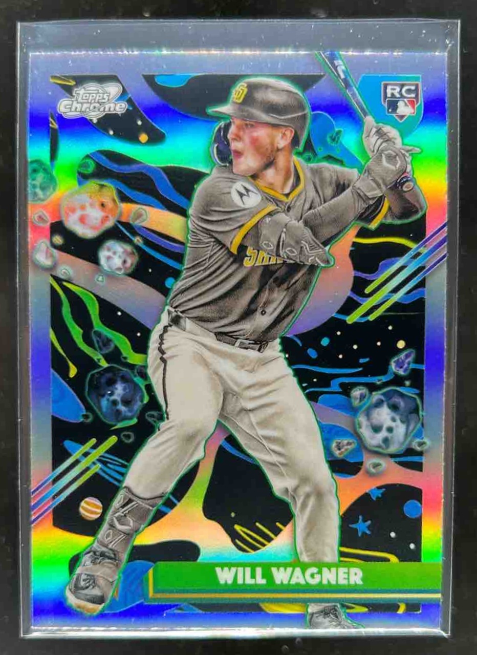 Card image for Will Wagner 2025 Topps Baseball Cosmic Chrome Refractor RC San Diego Padres