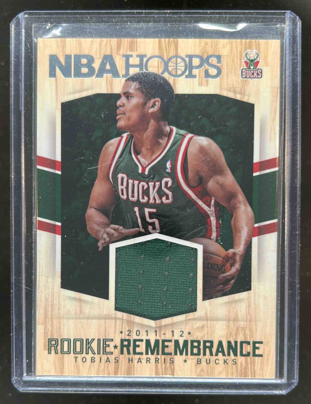 Card image for 2015-16 PANINI HOOPS TOBIAS HARRIS ROOKIE REMEMBRANCE #RR-TH MILWAUKEE BUCKS