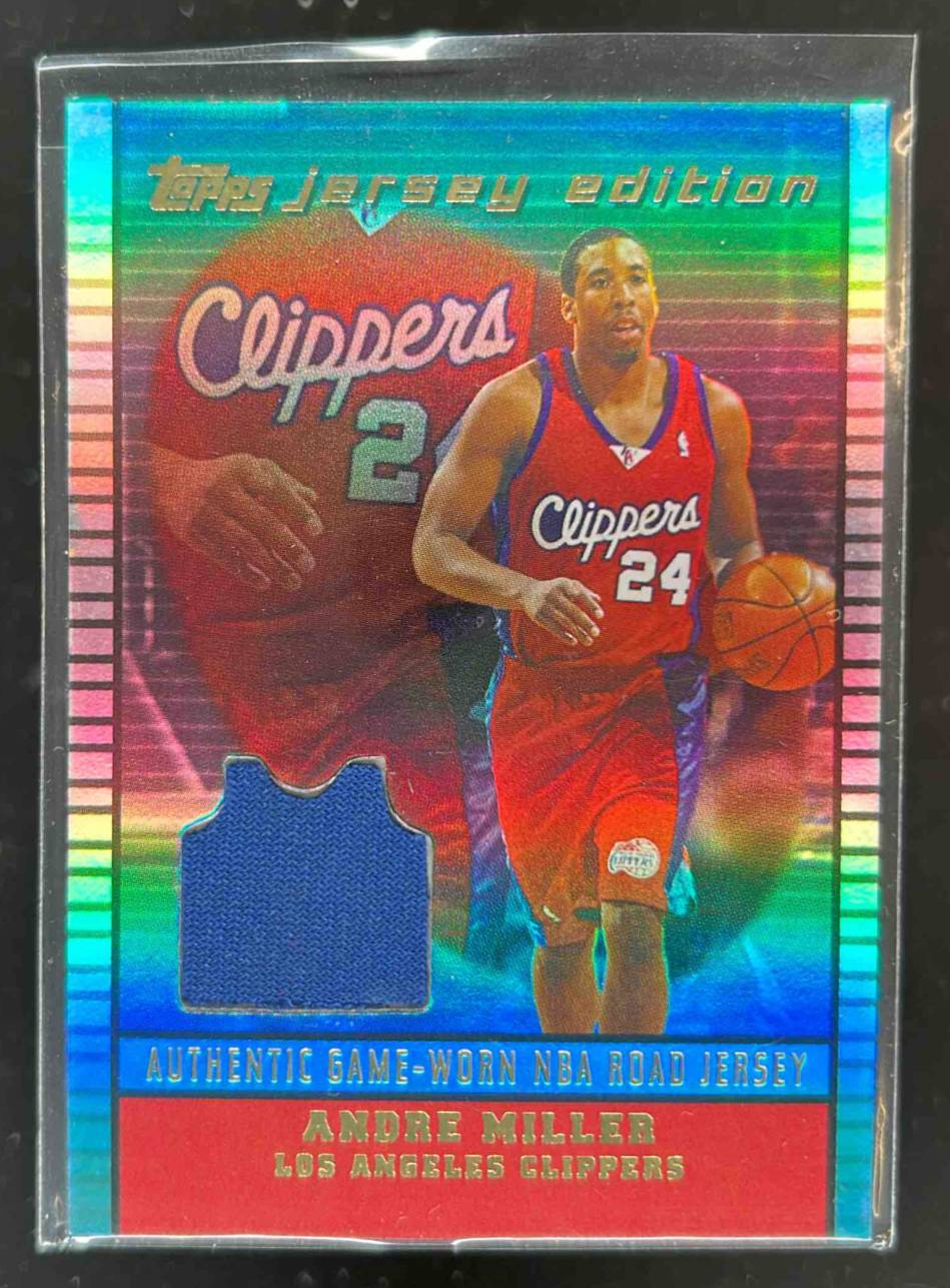 Card image for 2002-03 TOPPS JERSEY EDITION ANDRE MILLER #JEALM LOS ANGELES CLIPPERS