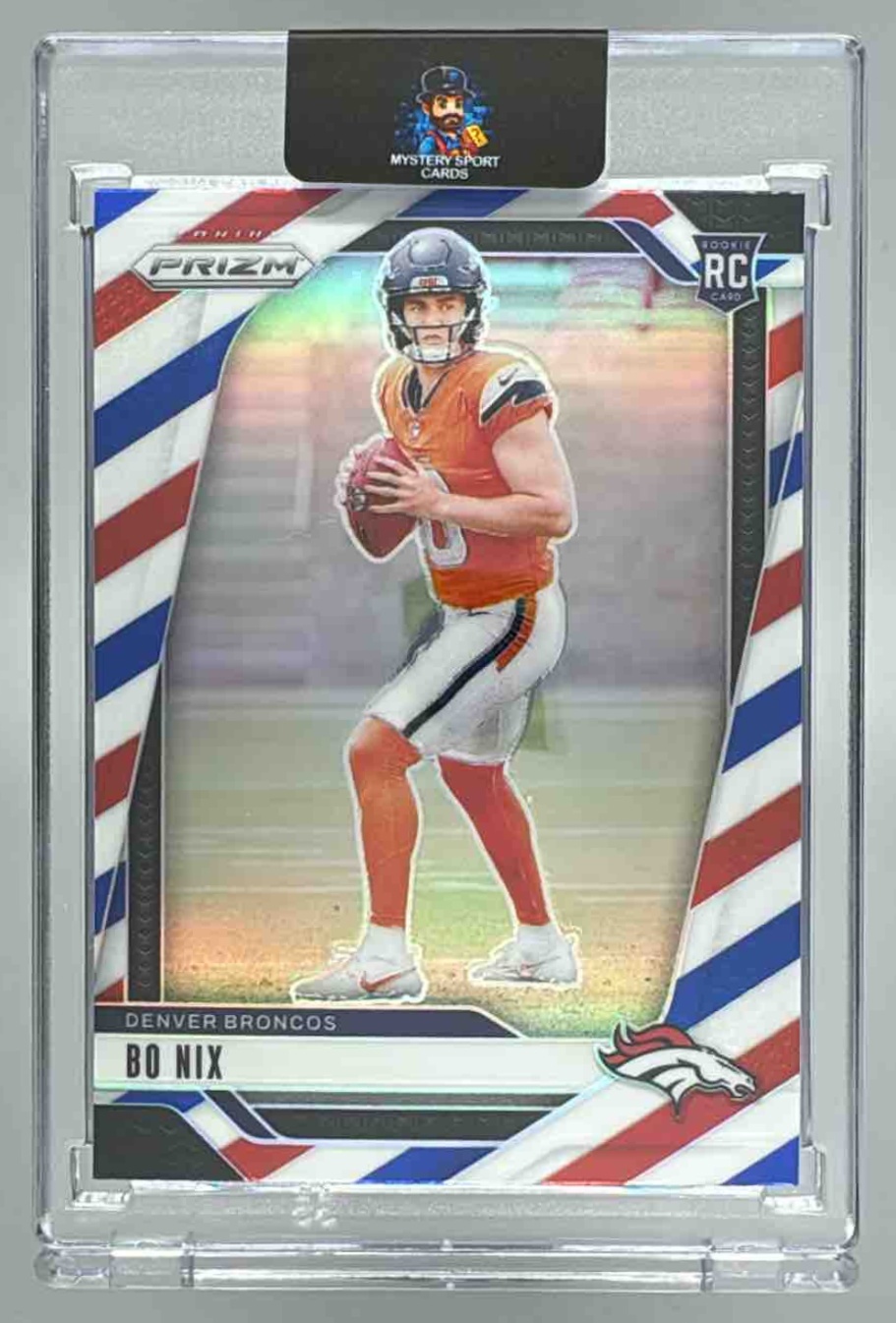 Card image for 2024 Panini Football Prizm Bo Nix #309 RC Denver Broncos