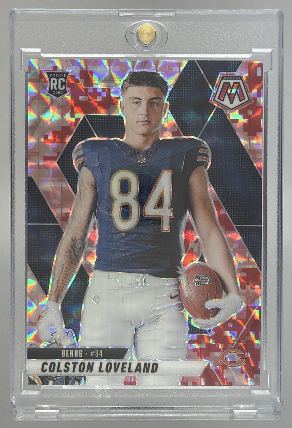 Card image for 2025 Panini Mosaic Colston Loveland Rookie Variation #275 RC Bears