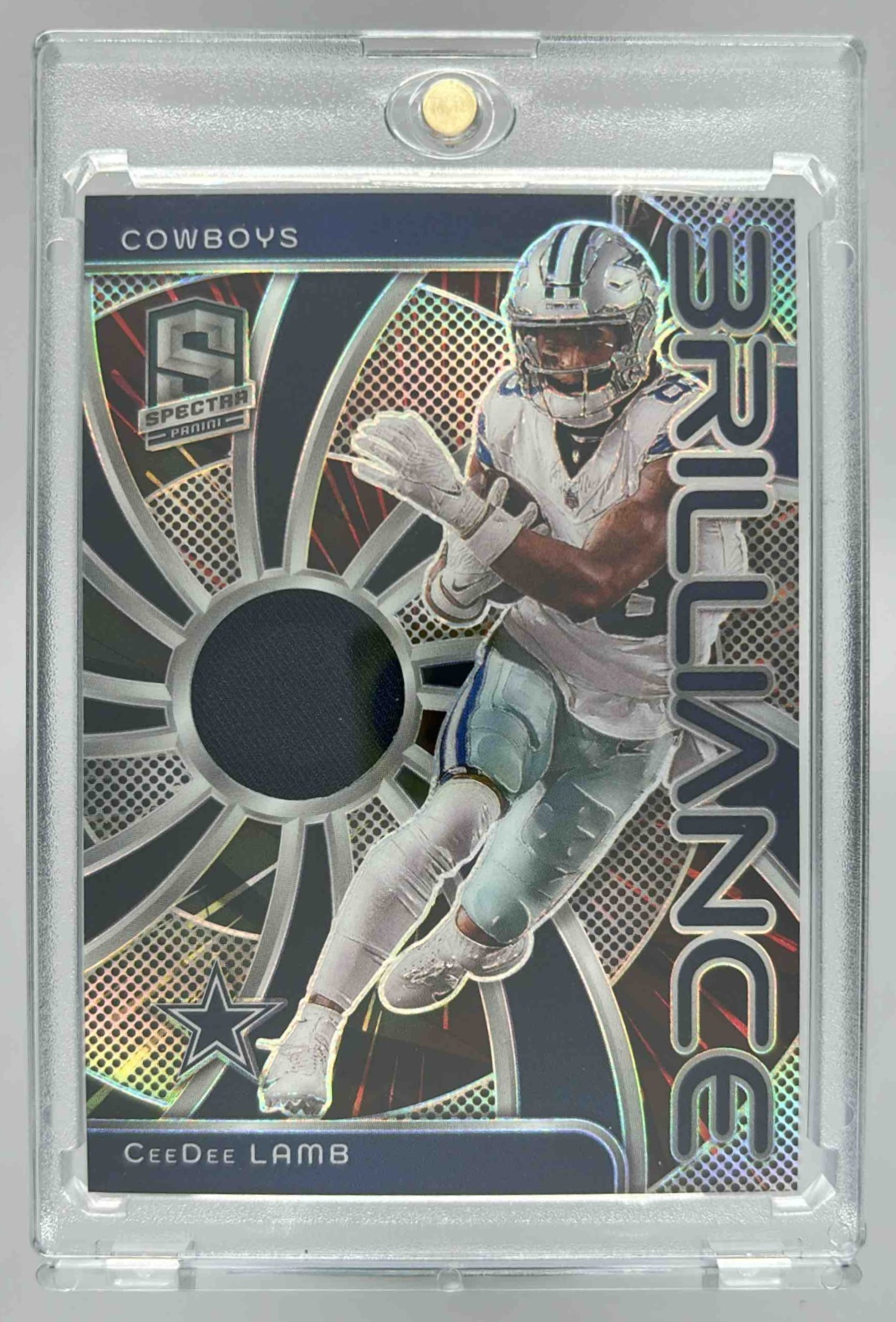 Card image for 2024 Panini Spectra CeeDee Lamb Brilliance Hyper /60 #BRI-CDL Cowboys