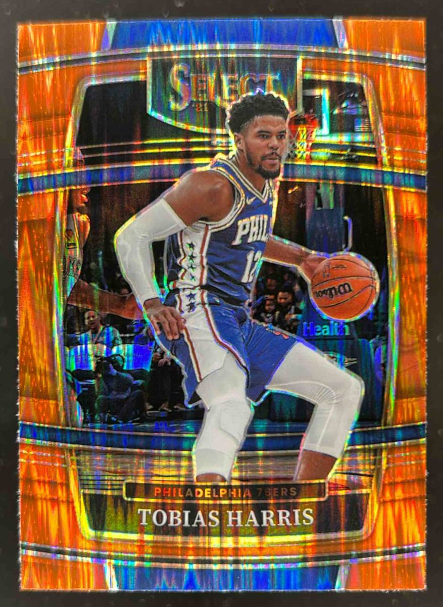 Card image for 2021-22 Panini Select Tobias Harris Orange Flash Prizms #16 Concourse