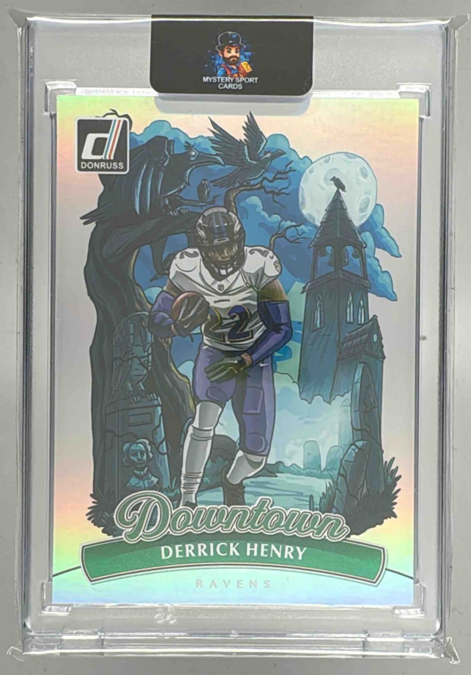 Card image for 2025 Panini Football Donruss Derrick Henry Downtown! SP #3 Baltimore Ravens