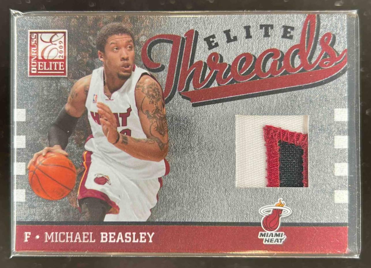 Card image for 2009-10 PANINI DONRUSS ELITE MICHAEL BEASLEY THREADS PRIME /50 #27 MIAMI HEAT