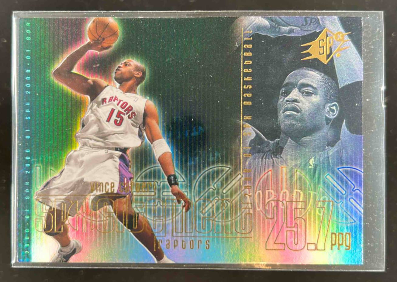 Card image for 2000-01 SPX VINCE CARTER SPXCITEMENT #S15 TORONTO RAPTORS
