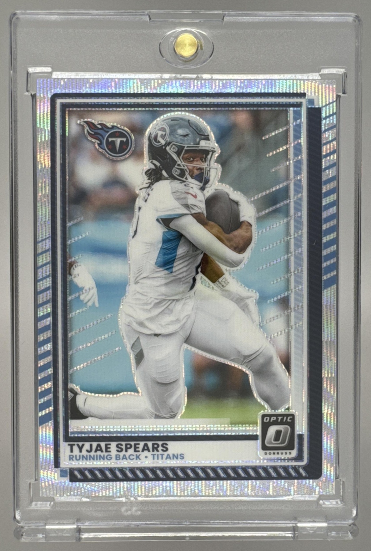 Card image for 2025 Panini Donruss Optic Tyjae Spears Wave Prizm /300 #172 Titans