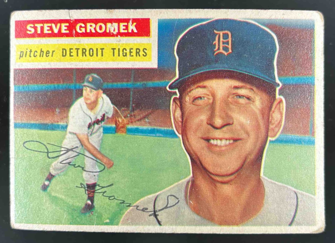 Card image for 1956 TOPPS BASEBALL STEVE GROMEK #310 DETROIT TIGERS