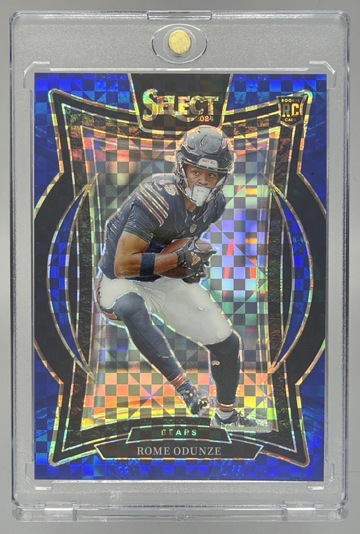 Card image for 2024 Panini Select Rome Odunze Concourse Blue Prizm /249 #3 RC Bears
