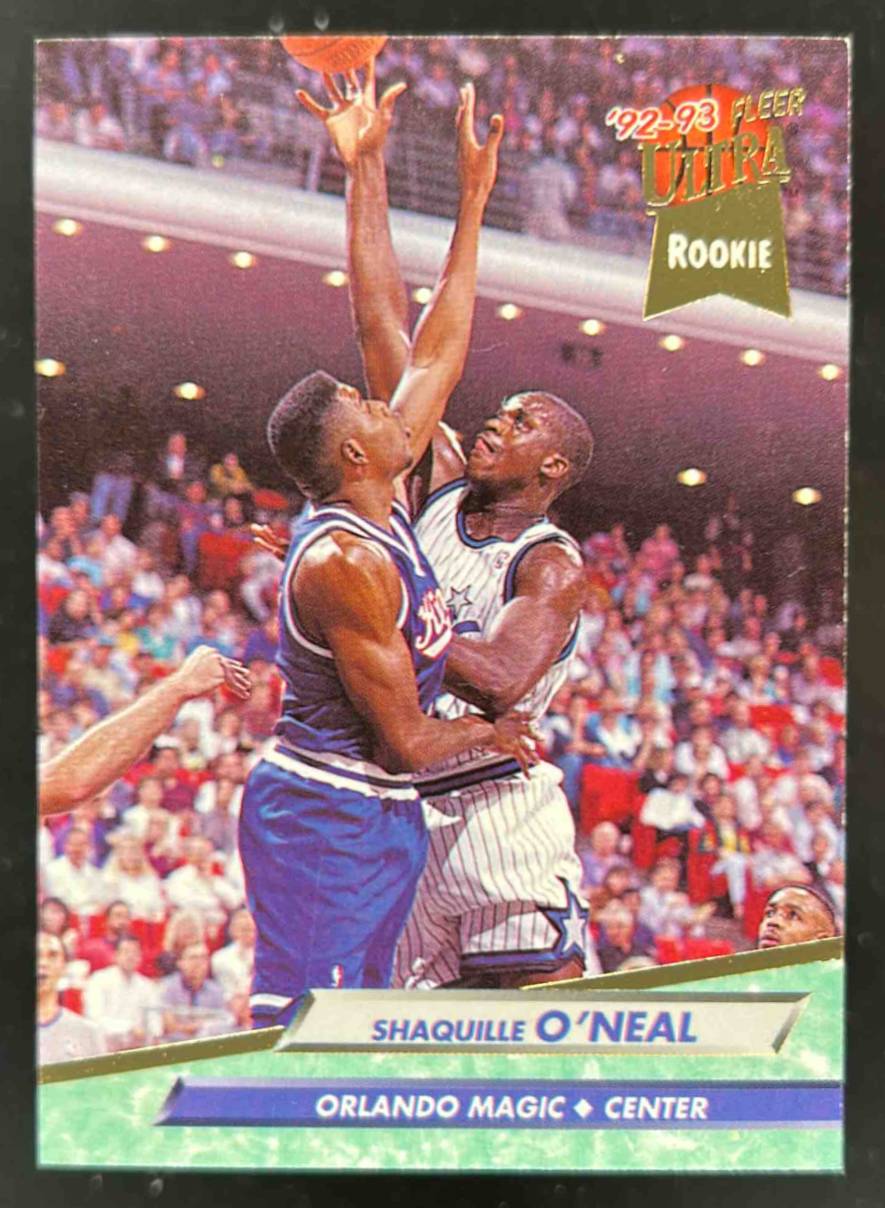 Card image for 1992-93 FLEER ULTRA SHAQUILLE O'NEAL #328 RC ROOKIE ORLANDO MAGIC