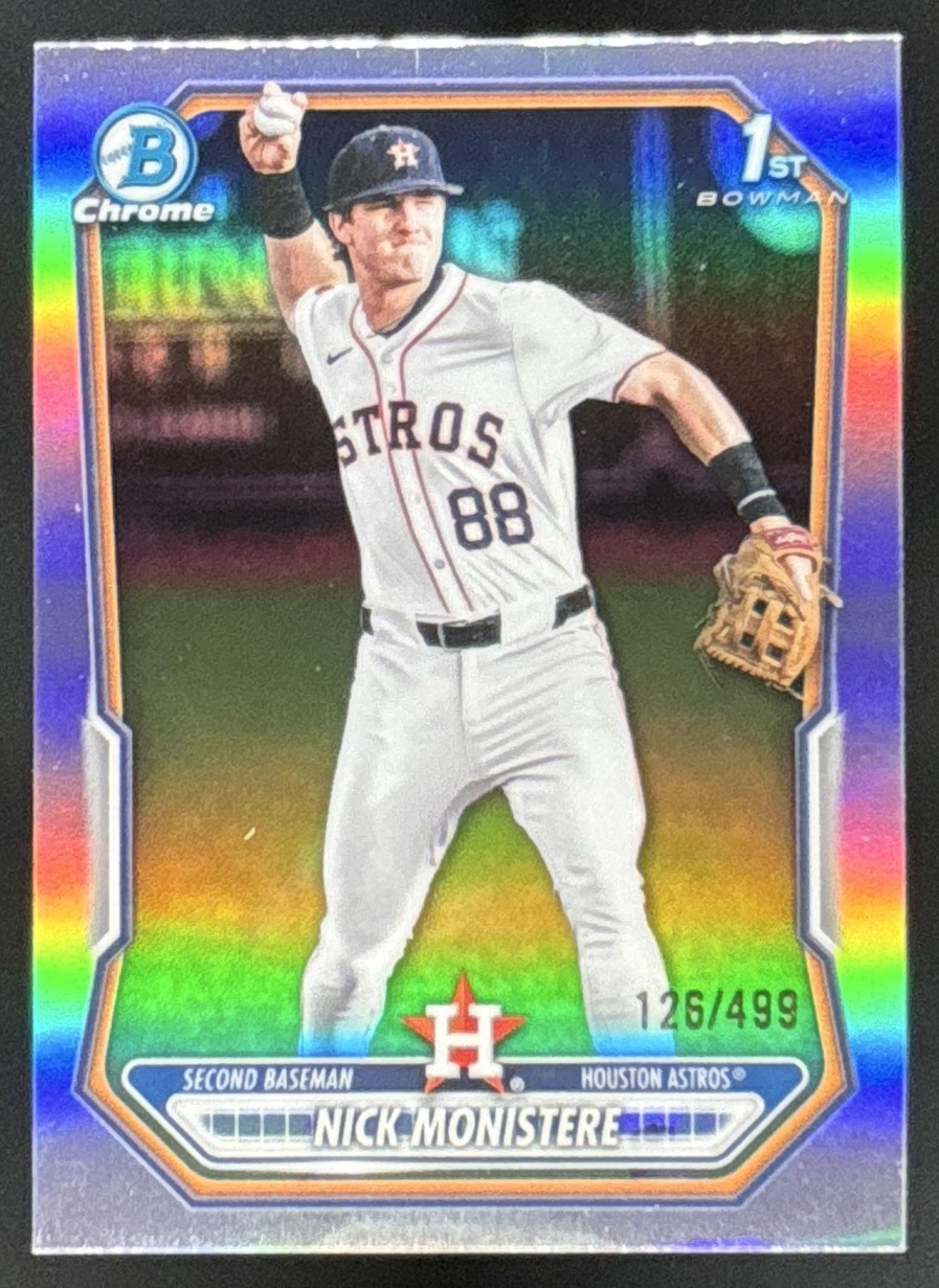 Card image for Nick Monistere 2026 Bowman Refractor /499 Chrome Prospects Houston Astros