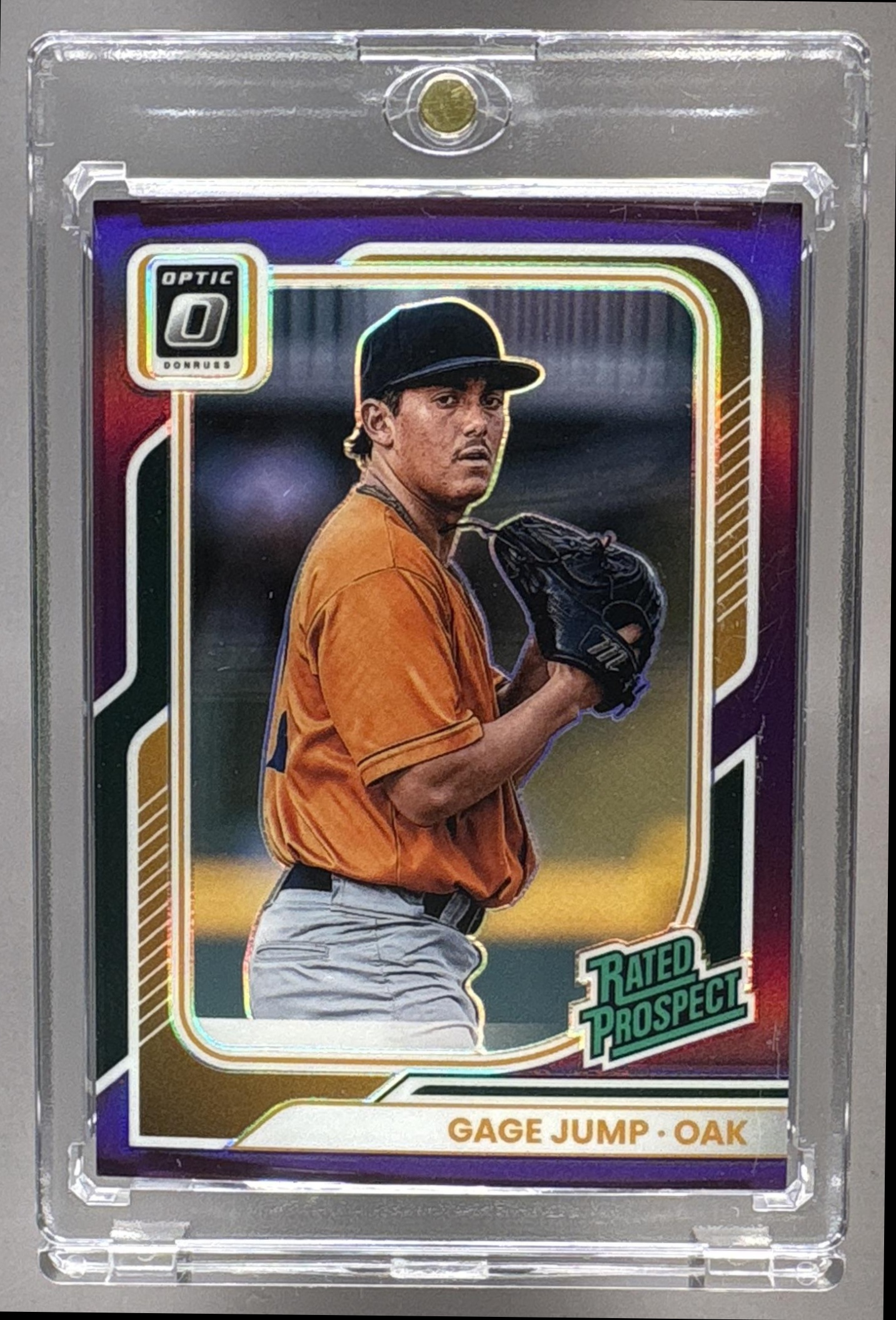 2026 PANINI DONRUSS GAGE JUMP #128 RATED PROSPECTS OPTIC PURPLE /49 PROSPECT
