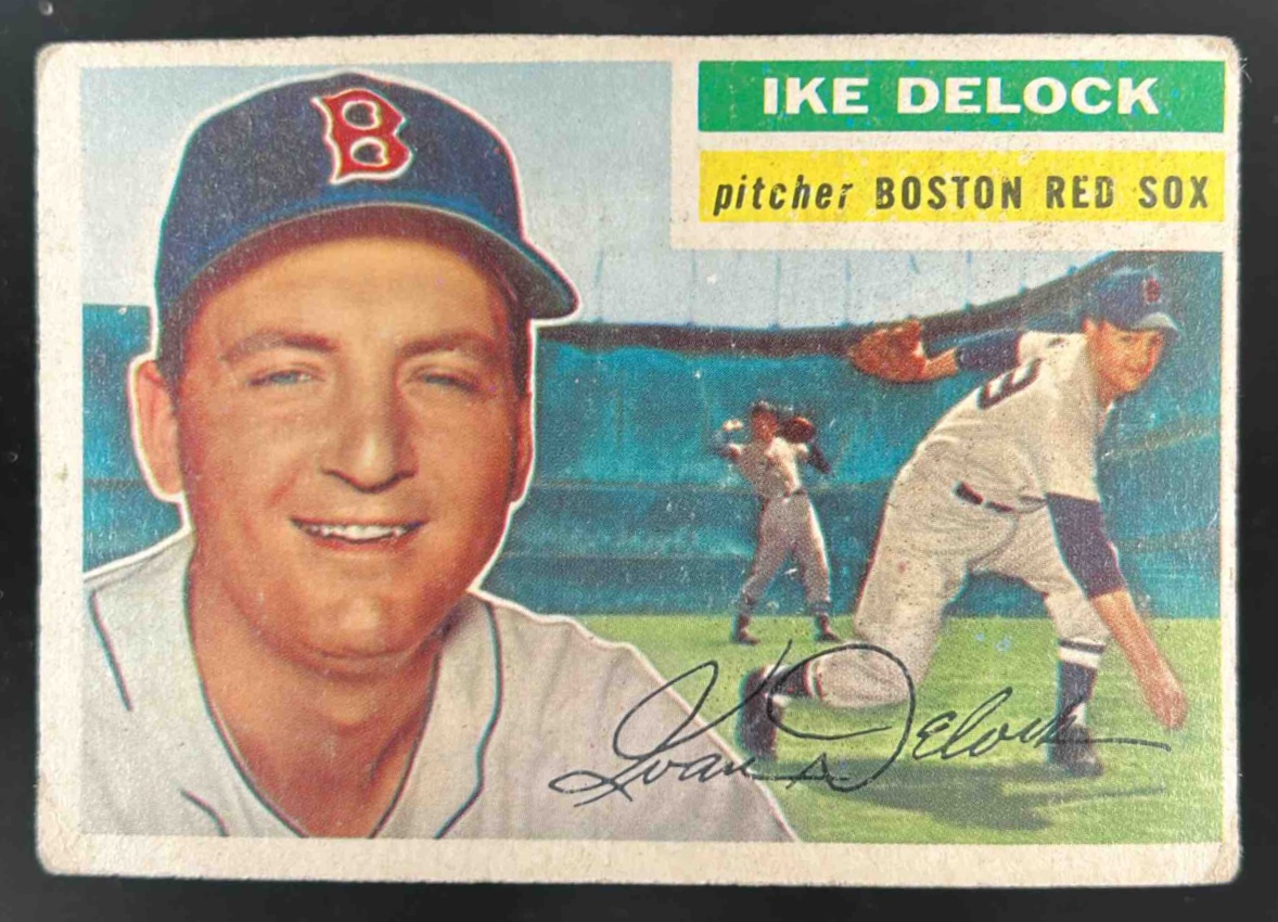 Card image for 1956 TOPPS BASEBALL IKE DELOCK #284 BOSTON RED SOX