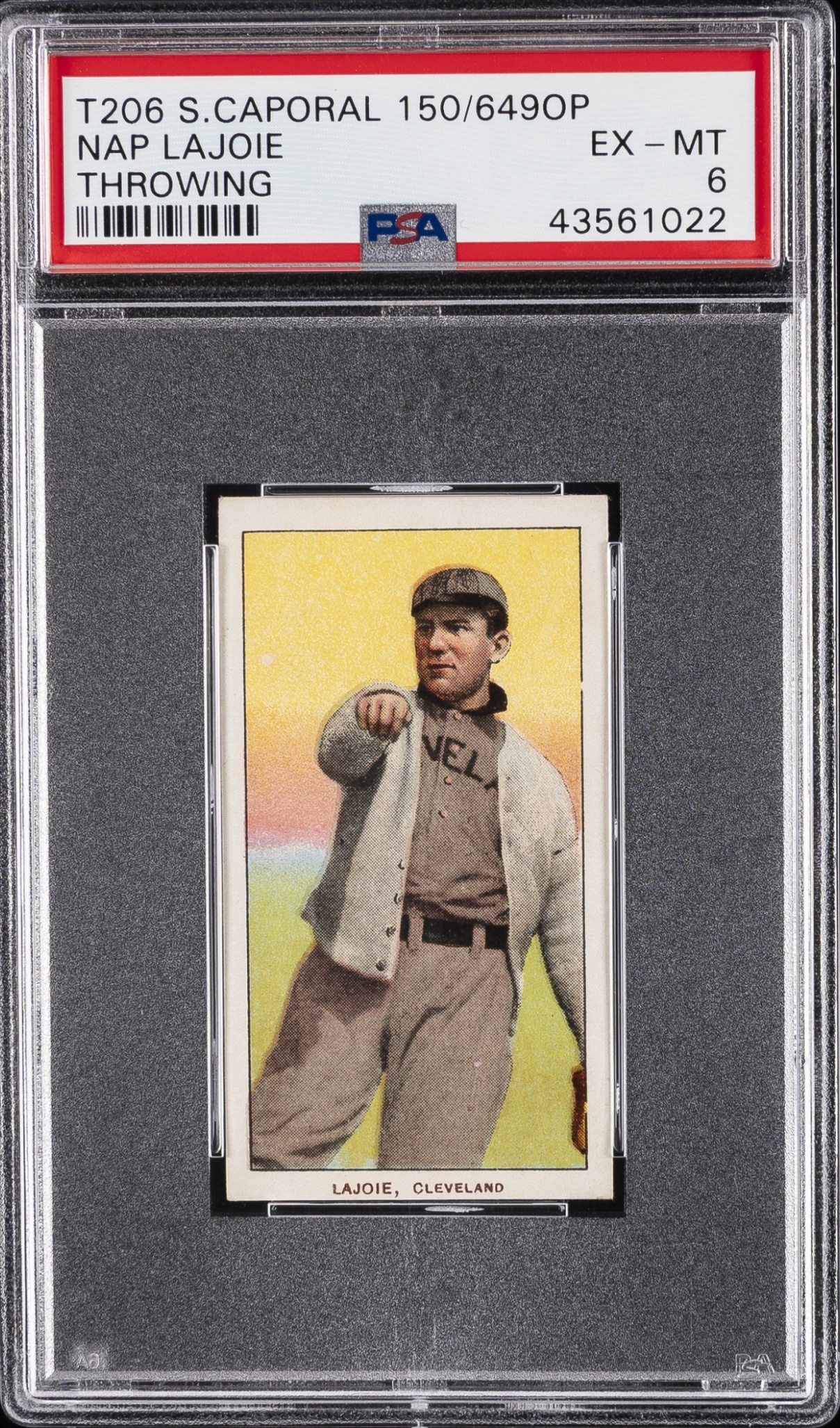 T206 Nap Lajoie Sweet Caporal PSA 6