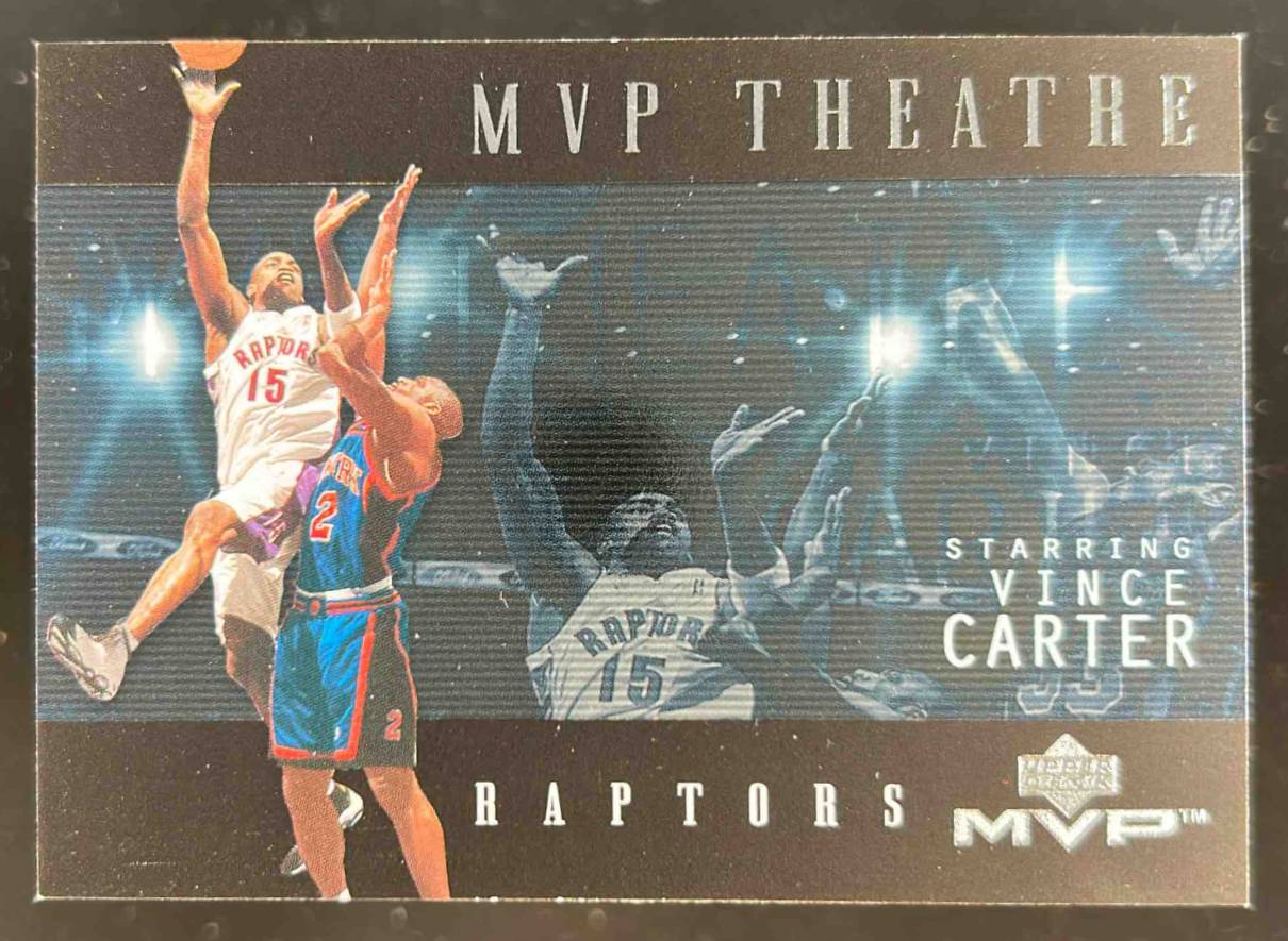 Card image for 2000-01 UPPER DECK MVP VINCE CARTER THEATRE #M6 TORONTO RAPTORS