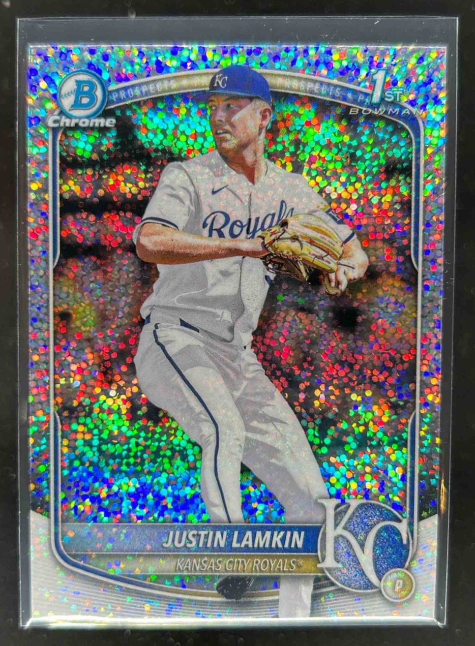 Card image for Justin Lamkin 2025 Bowman Draft Chrome Sparkle Refractor
