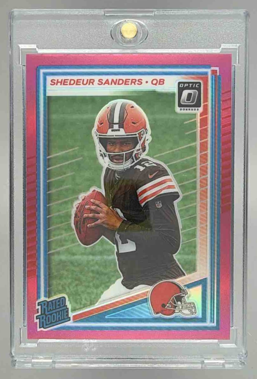 Card image for 2025 Panini Donruss Optic Shedeur Sanders Rated Rookie #203 Browns