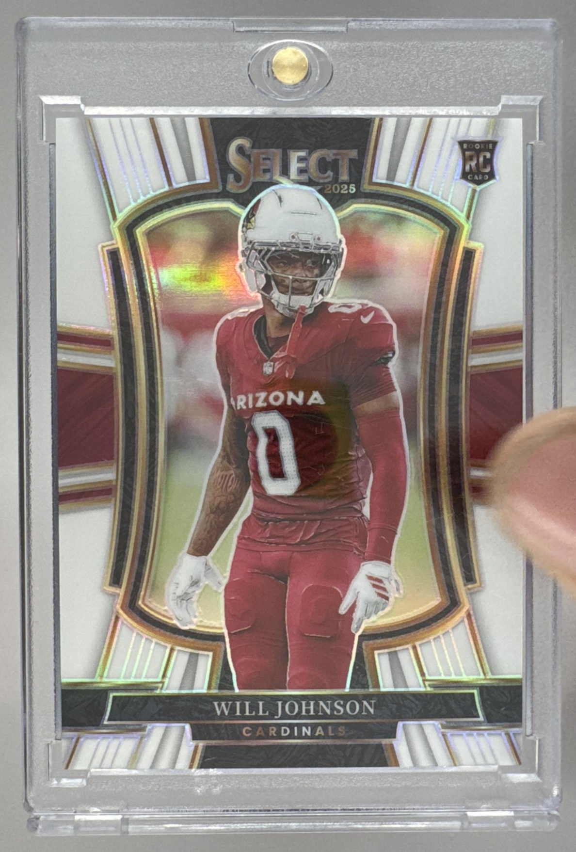 Card image for 2025 Panini Football Select Will Johnson Premier Level #122 RC Arizona Cardinals