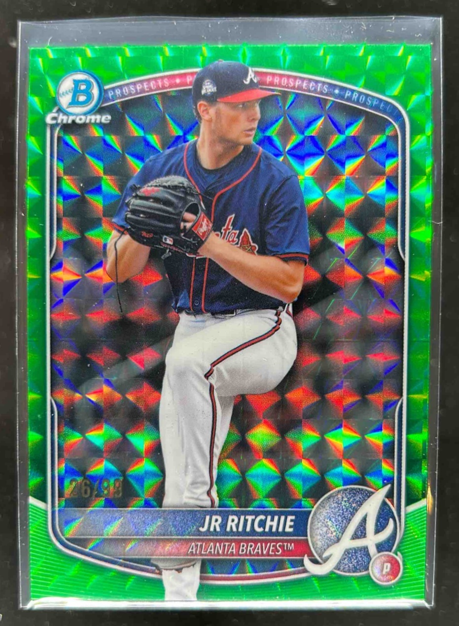 Card image for JR Ritchie 2025 Bowman Draft Chrome Green Geometric Refractor /99