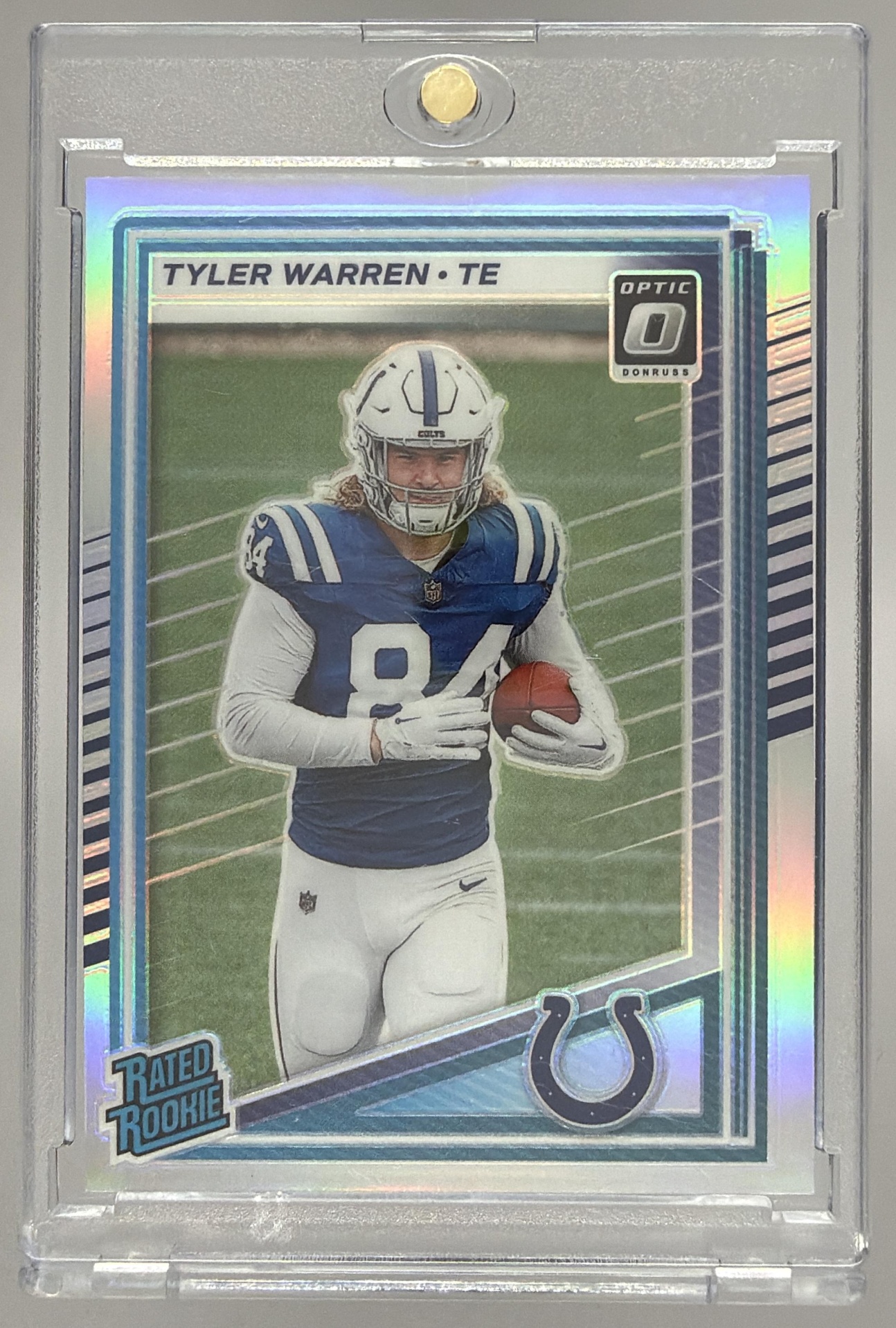 Card image for 2025 Panini Donruss Tyler Warren Rated Rookie #337 RC Colts