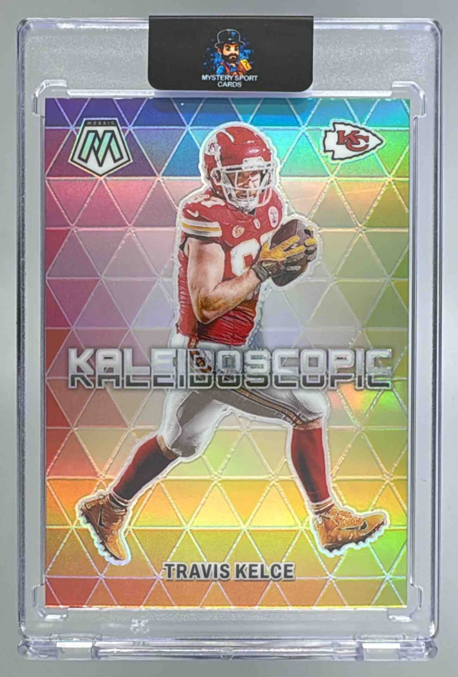 Card image for 2024 Panini Football Mosaic Travis Kelce Kaleidoscopic #15 Kansas City Chiefs