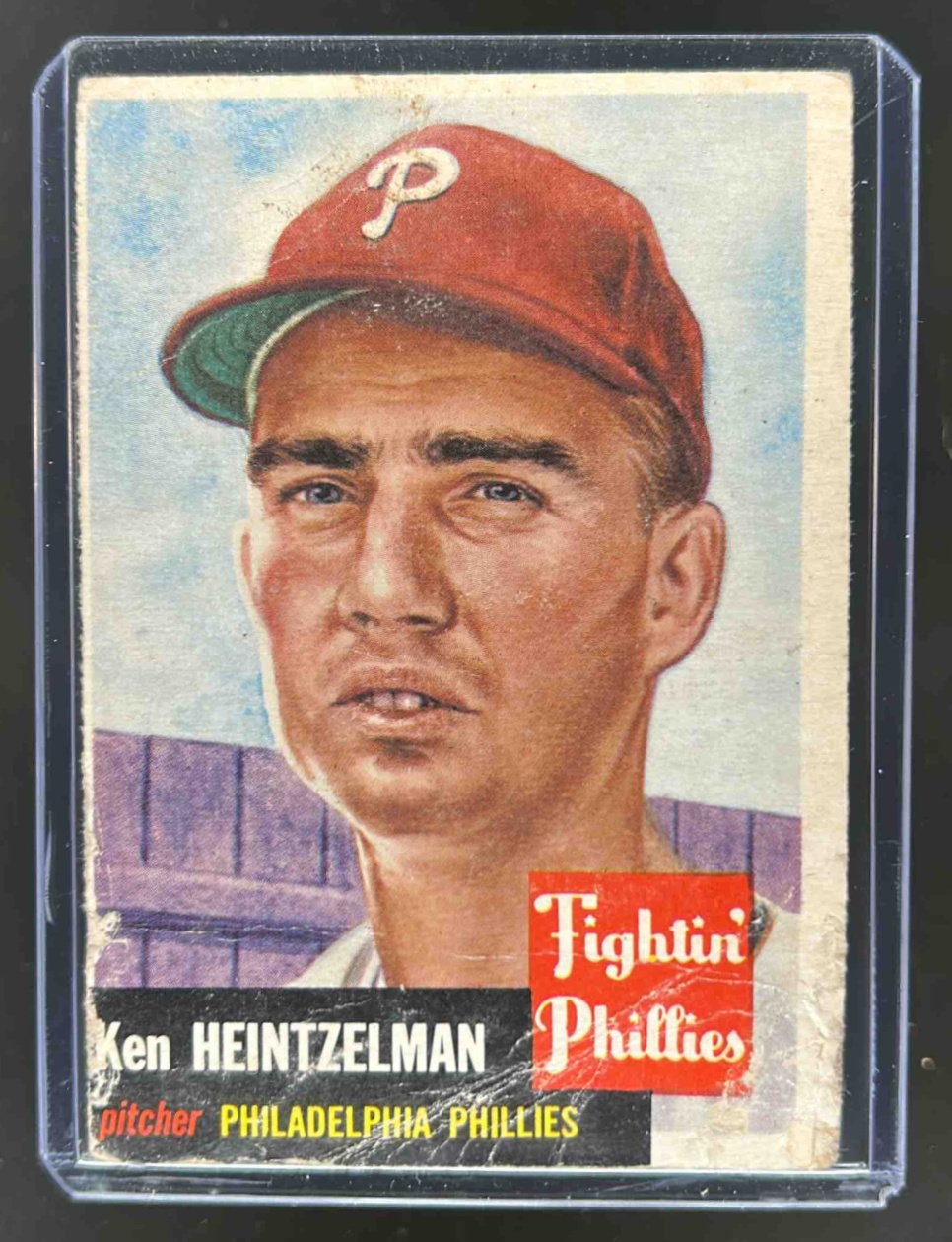 Card image for 1953 TOPPS BASEBALL KEN HEINTZELMAN #136B PHILADELPHIA PHILLIES
