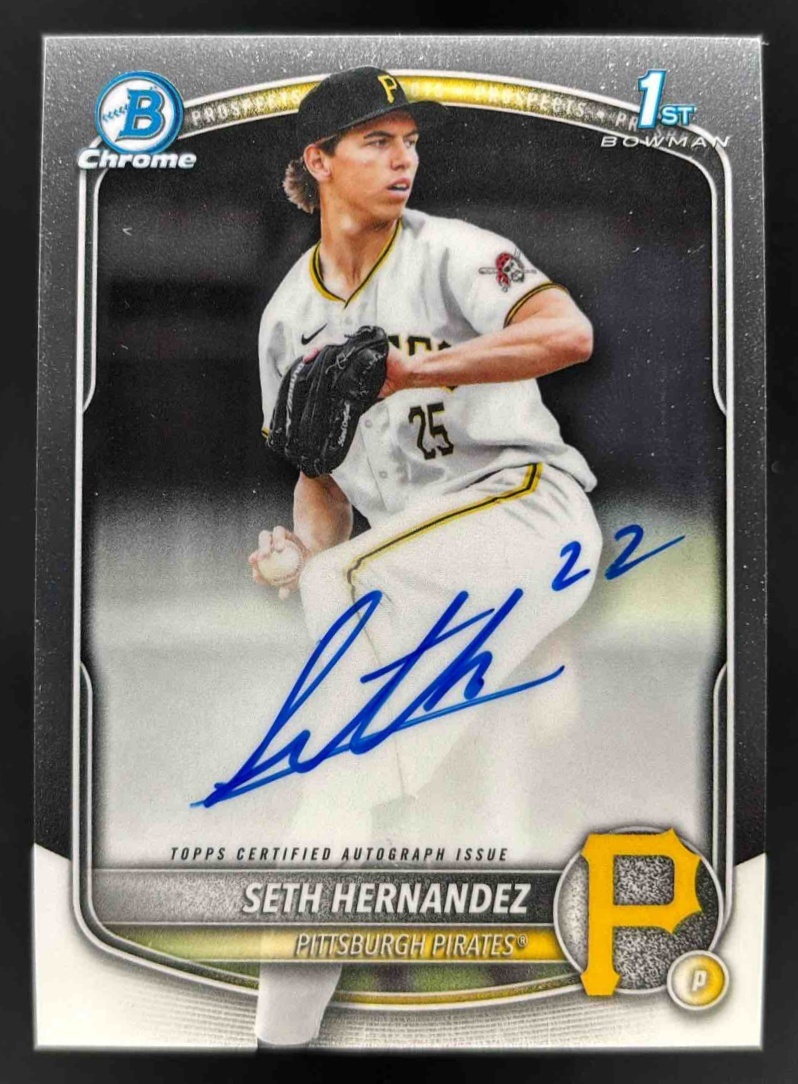 Card image for 2025 Bowman Draft Seth Hernandez Chrome Prospect Auto #CPA-SH Pirates