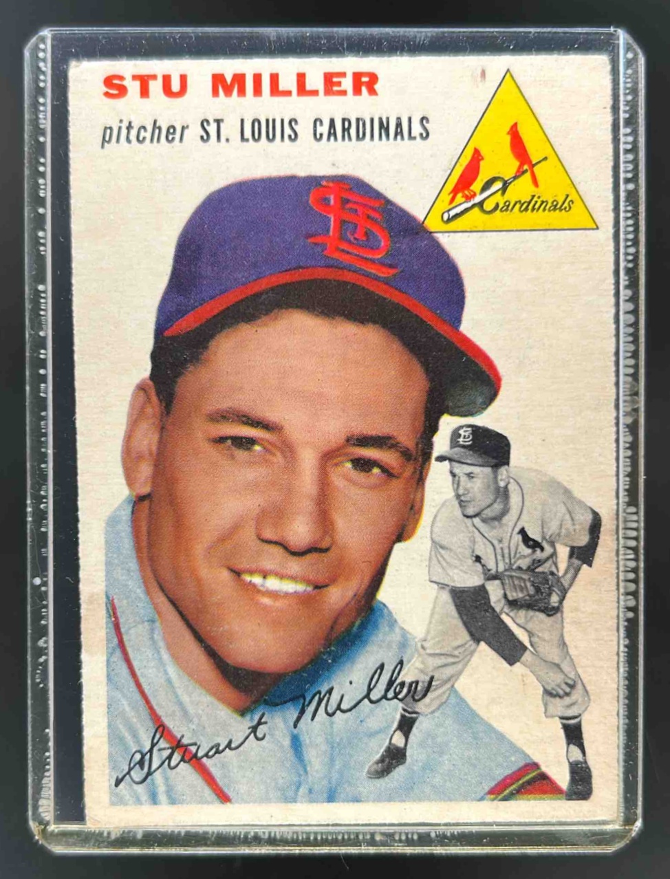 Card image for 1954 TOPPS BASEBALL STU MILLER #164 ST. LOUIS CARDINALS