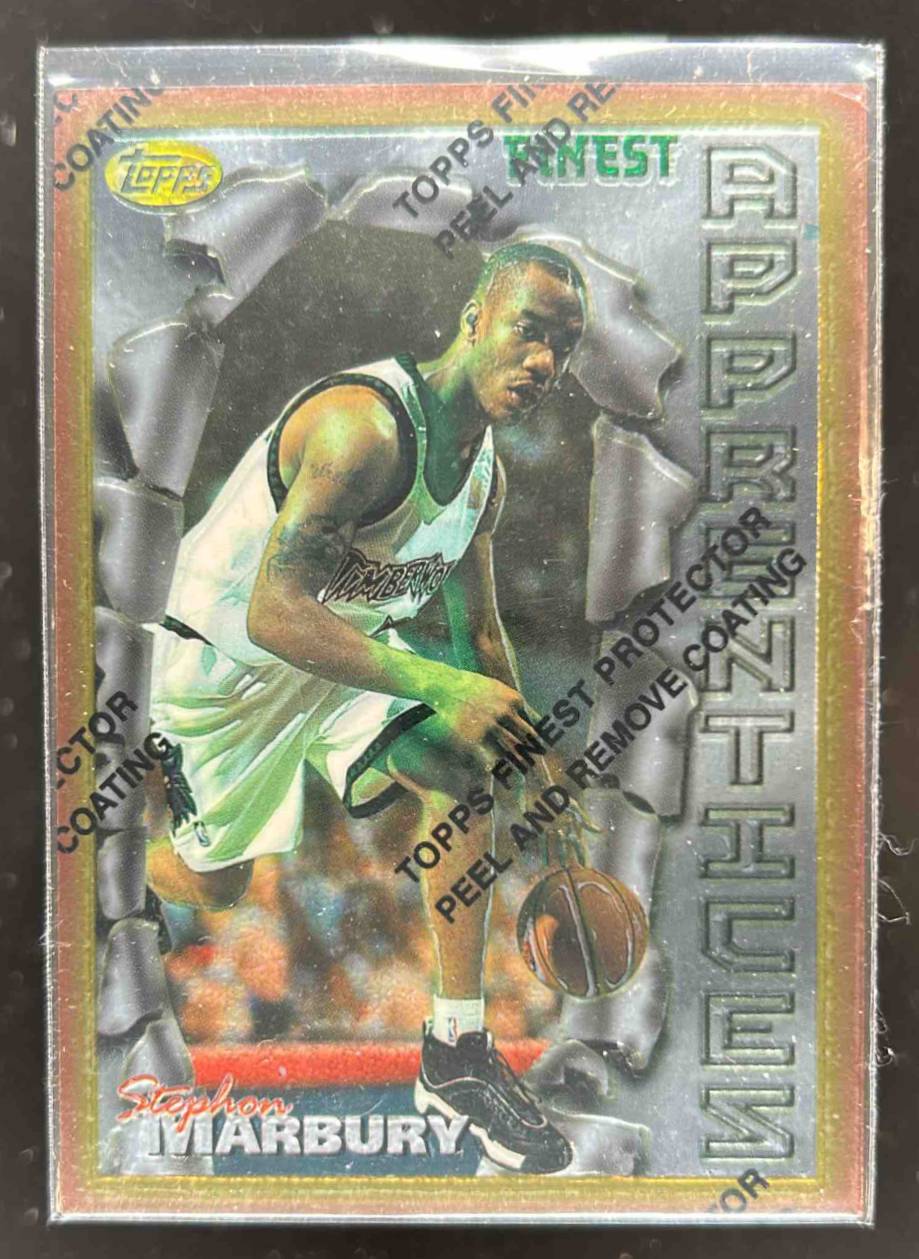 Card image for 1996-97 TOPPS FINEST STEPHON MARBURY #62 RC ROOKIE MINNESOTA TIMBERWOLVES