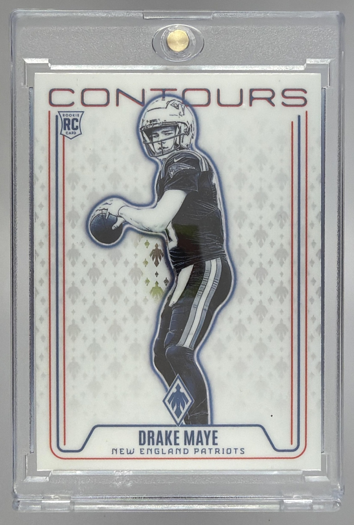 Card image for 2024 Panini Phoenix Drake Maye Contours #CON-DME RC Patriots