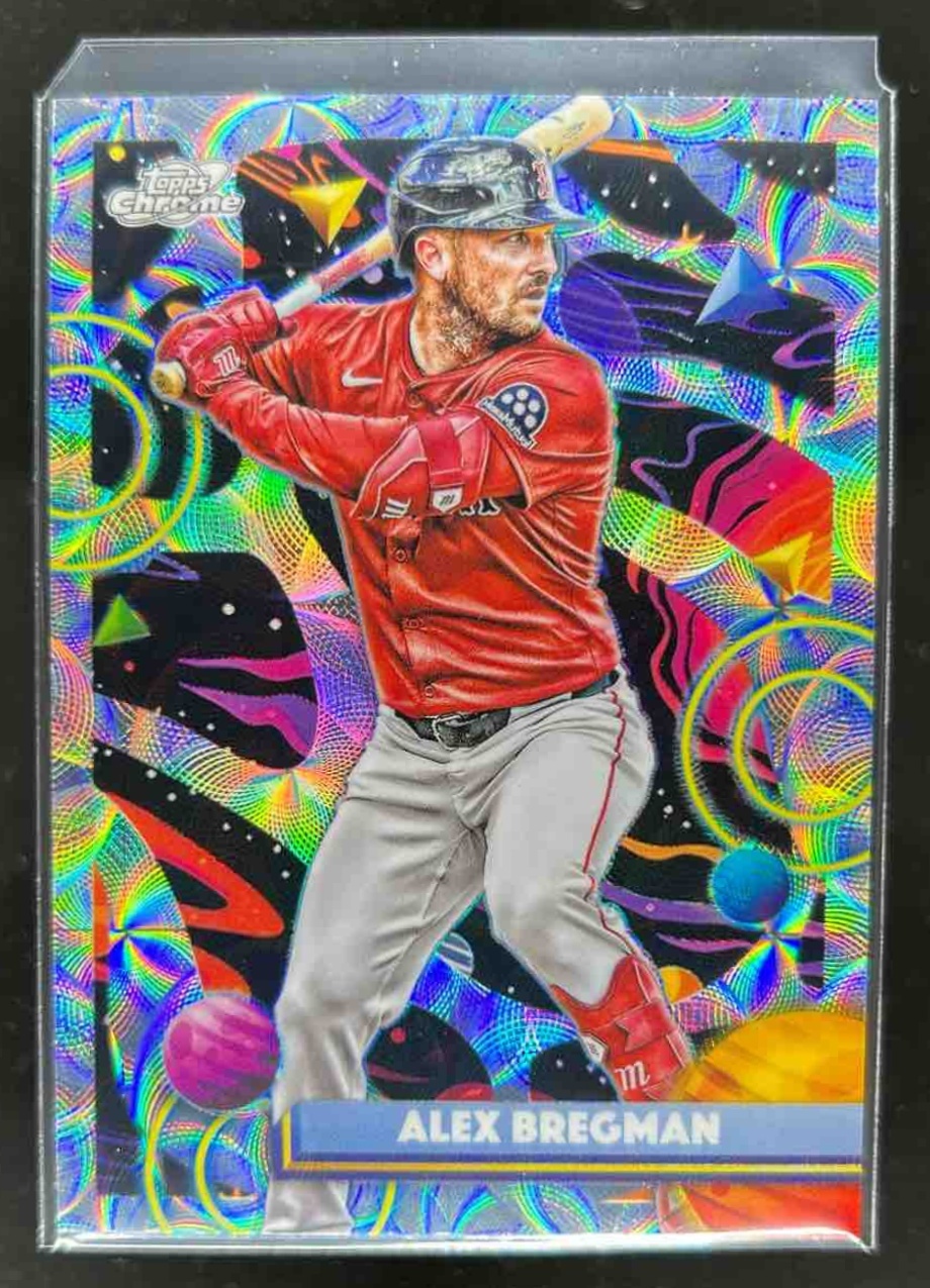 Card image for Alex Bregman 2025 Topps Baseball Cosmic Chrome Nucleus Refractor Boston Red Sox