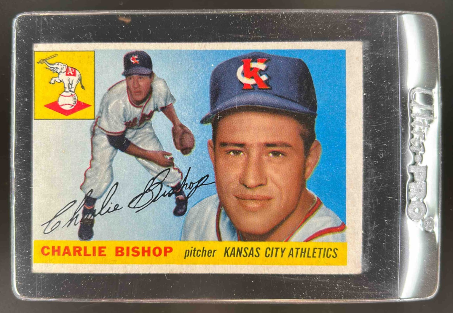 Card image for 1955 TOPPS BASEBALL CHARLIE BISHOP #96