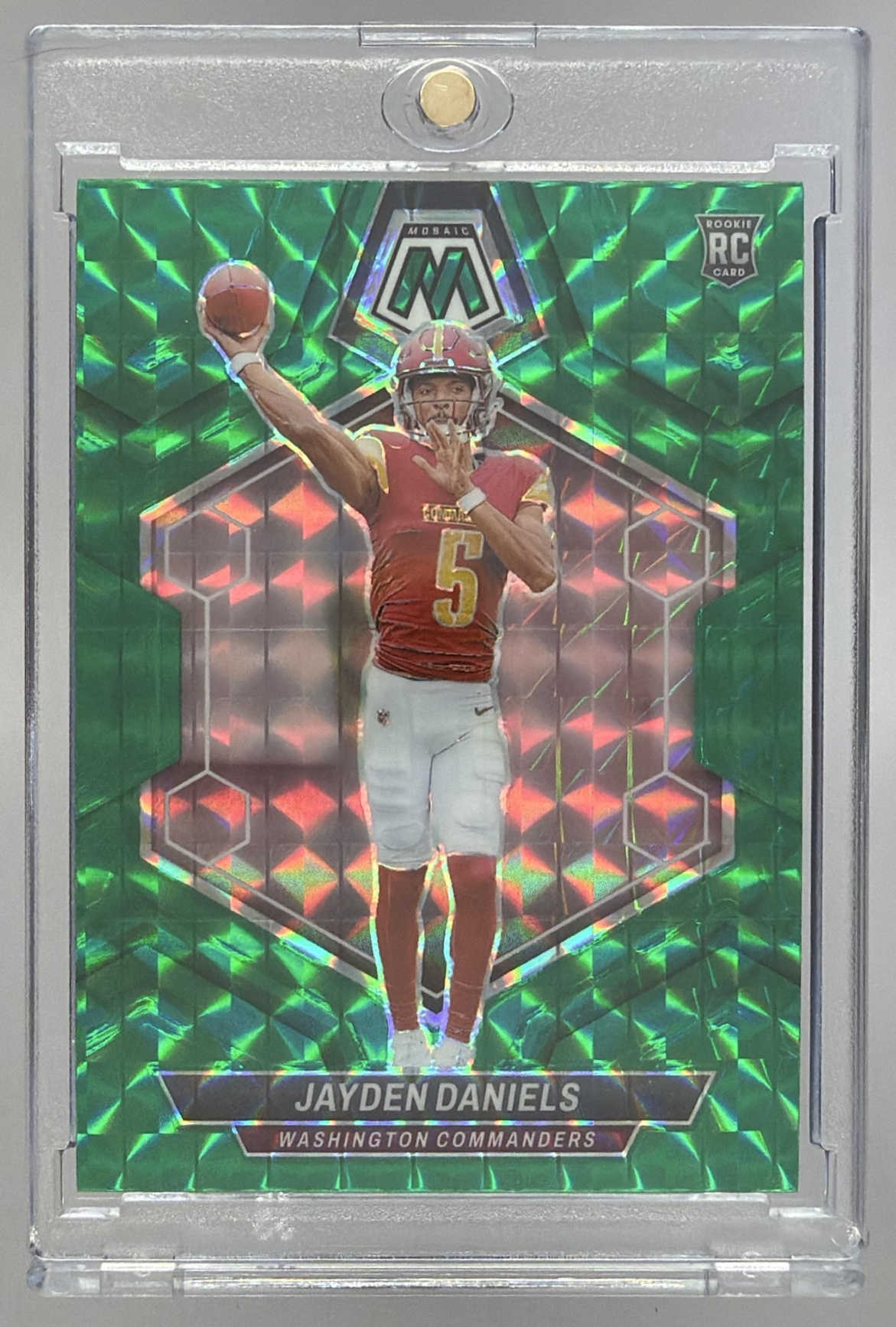 Card image for 2024 Panini Football Mosaic Jayden Daniels #302 RC Washington Commanders