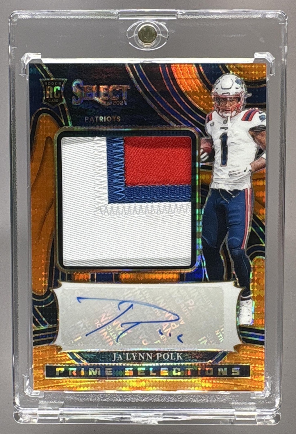 2024 PANINI SELECT JA'LYNN POLK #PSPS-JPK PRIME NEON ORANGE PULSAR /35 RC AUTO