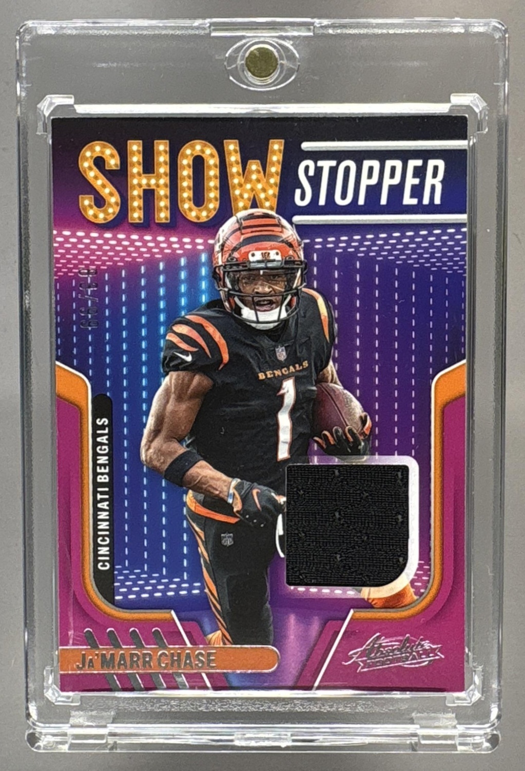 2022 PANINI ABSOLUTE JA'MARR CHASE #SSM-4 SHOW STOPPER /99 PATCH BENGALS