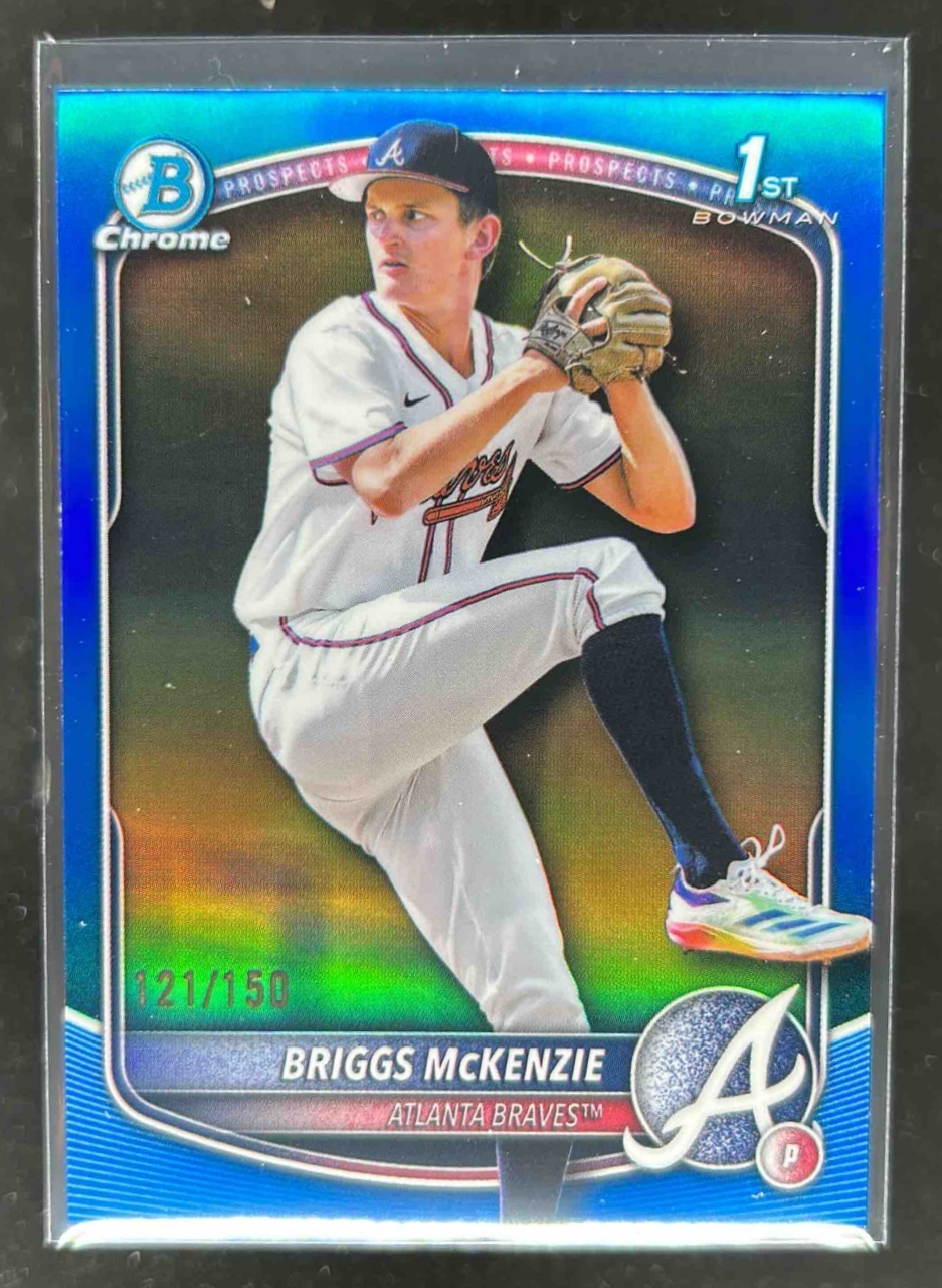 Card image for Briggs McKenzie 2025 Bowman Draft Chrome Blue Refractor /150