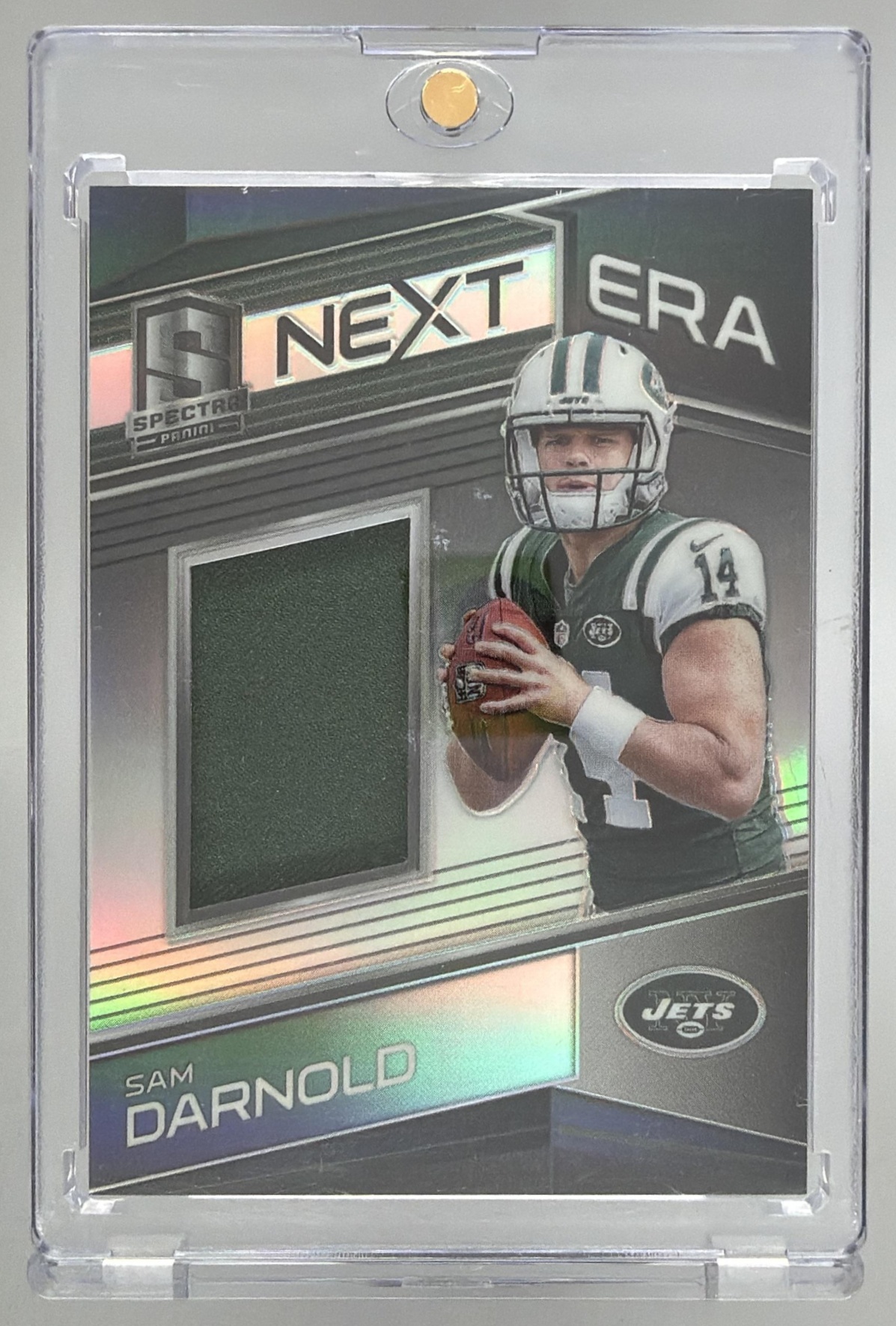 Card image for 2018 Panini Football Spectra Sam Darnold Next Era /199 #5 RC MEM New York Jets