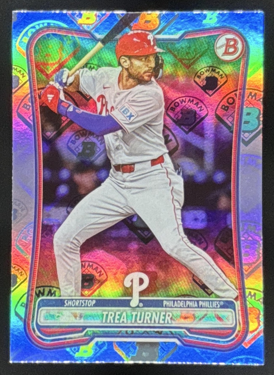 Card image for Trea Turner 2026 Bowman Logo Pattern Philadelphia Phillies